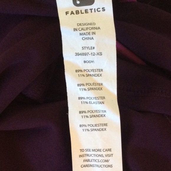 Fabletics athletic tank, plum/fuschia, XS - Picture 6 of 6